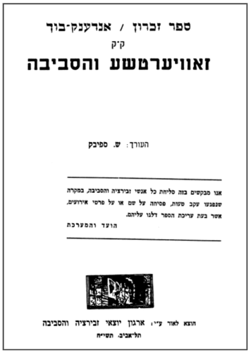 Zawiercie Yizkor Book